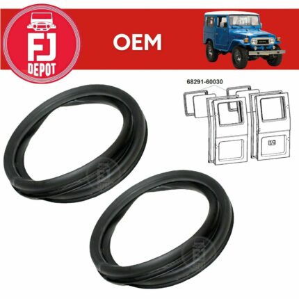 Genuine Toyota Land Cruiser 78 Series VDJ Back Barn Door Weatherstrip Seal Set – OEM