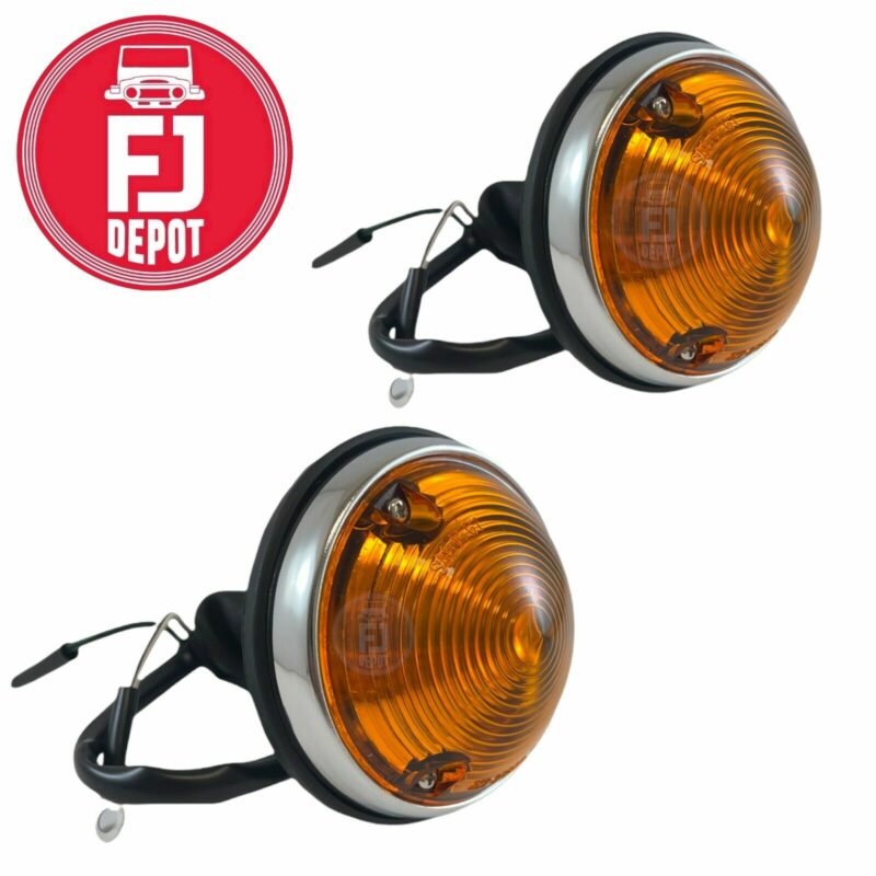 OEM Toyota Front Parking Light Set For Land Cruiser FJ40 1958-1968 – Amber, 81610-60030